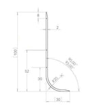 PVP Concave Moulding Skirting 100 x 30 x 2000mm